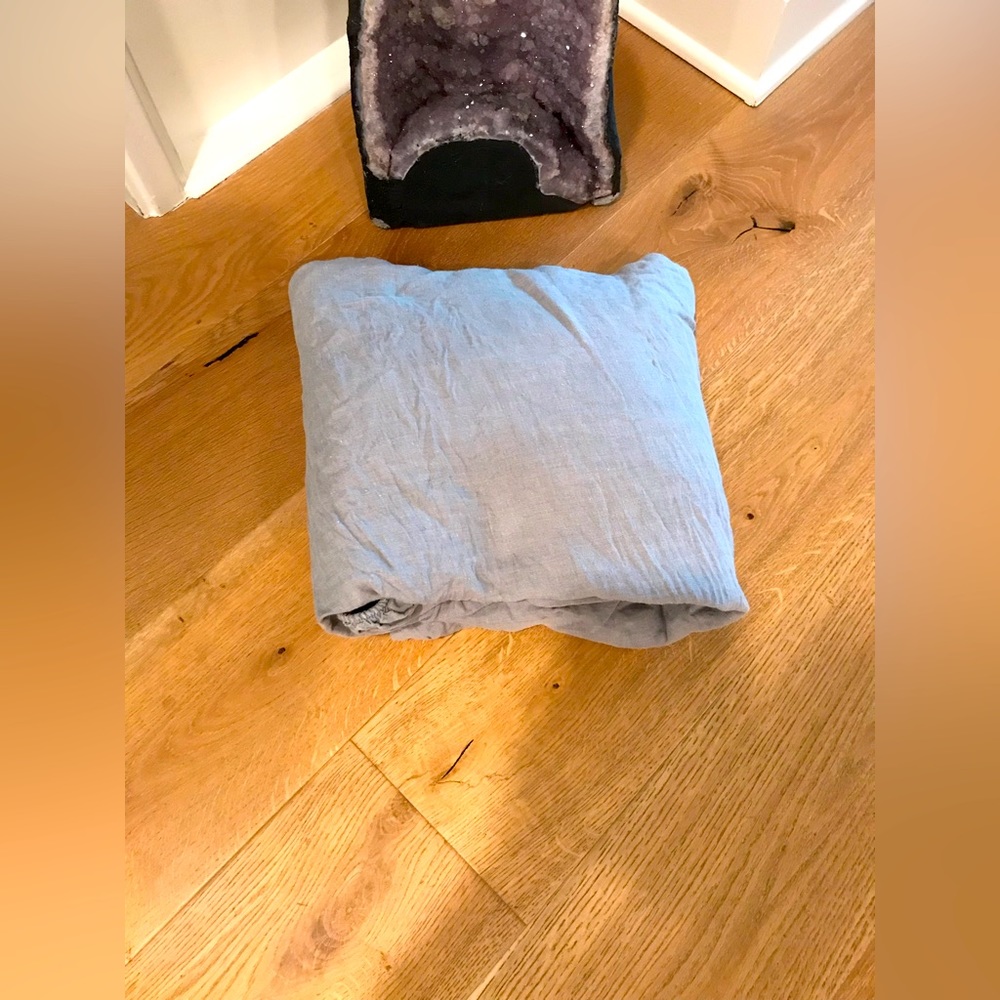 Restoration Hardware Belgian Linen Bottom Fitted Sheet Size;king Color;Fog